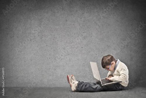 Photo: Child with Laptop Child with Laptop