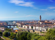 Italy. Florence. View of the city on top