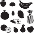 Silhouette fruits