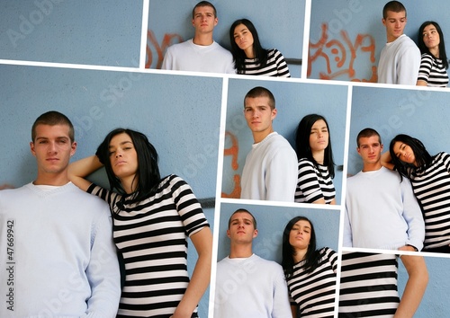 Photo: two young people posing two young people posing