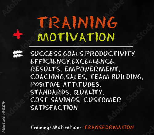 Illustration: Trainng and motivation Trainng and motivation