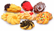 Photo: Pile of assorted Italian Biscottie Cookies Over White Pile of assorted Italian Biscottie Cookies Over White