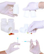 Collage of medicine-pills,bottle,syringe etc.