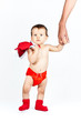 Father with christmas baby