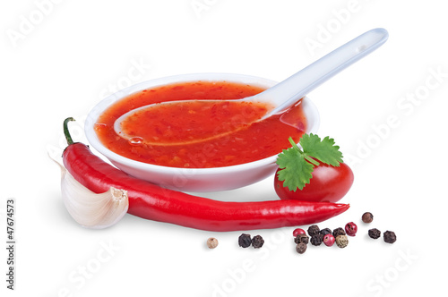 Photo: red hot chilli sauce red hot chilli sauce