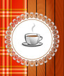 Vector: Cup of hot drink - coffee, tea. Menu for restaurant Cup of hot drink - coffee, tea. Menu for restaurant