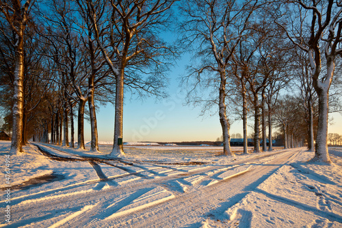 Photo: Crossroads of Snowy lanes Crossroads of Snowy lanes