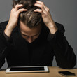 Man and tablet