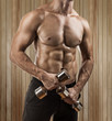 torso of muscular male