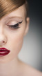 Photo: half-face portrait of beauty woman half-face portrait of beauty woman
