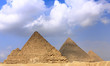 Great Pyramids, located in Giza. Panorama
