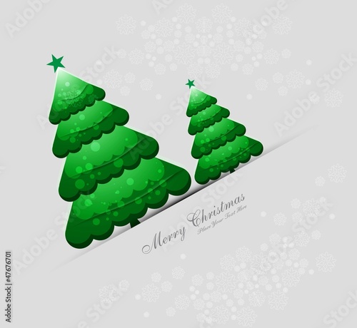 Vector: merry christmas green tree card colorful vector merry christmas green tree card colorful vector