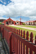 Maori marae (meeting house and meeting ground)