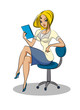 secretary sitting