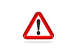 Signalisation icone - Panneaux warning sign - red triangular