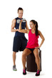 Photo: Personal trainer dumbbell lifting Personal trainer dumbbell lifting