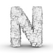 Letter N, page documents font