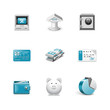 Vector: Bank icons. Azzurro series Bank icons. Azzurro series