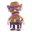 Cowboy is ready to draw his guns