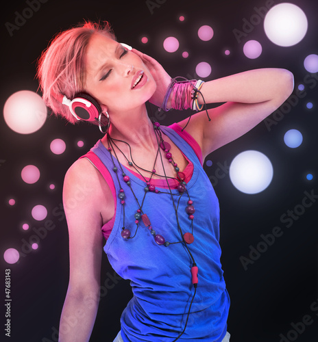 Photo: She's addicted to the music She's addicted to the music