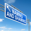Naming and shaming concept.