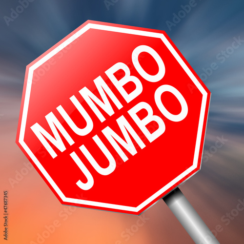 Illustration: Mumbo jumbo concept. Mumbo jumbo concept.