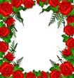 Vector: red roses with leaves background red roses with leaves background