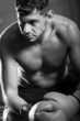 Boxer in the Locker Room