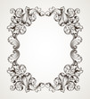 vintage border frame engraving baroque vector
