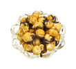 Caramel chocolate popcorn in bowl
