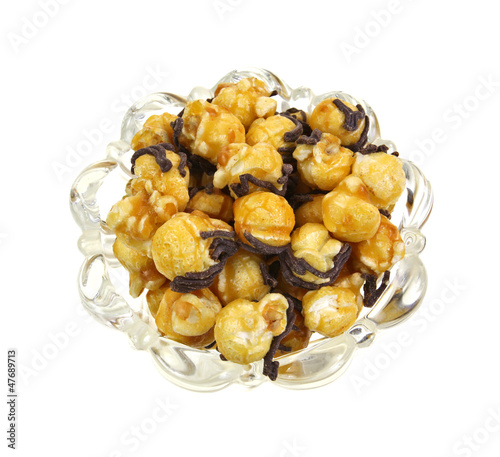 Photo: Caramel chocolate popcorn in bowl Caramel chocolate popcorn in bowl