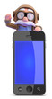 Pilot in on top of a smartphone