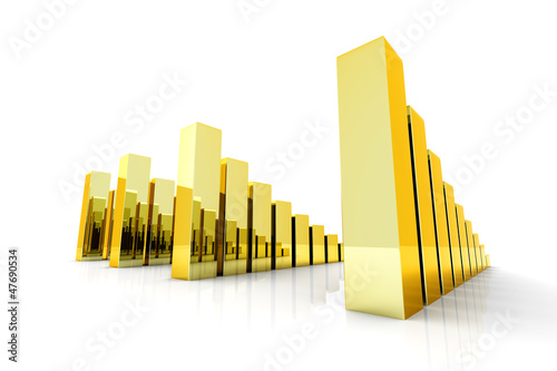 Illustration: Steigende Gold Preise Steigende Gold Preise