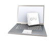 Ilustração: Laptop CPU Laptop CPU