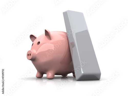 Illustration: Sparschwein und Edelmetalle Sparschwein und Edelmetalle