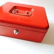 rote Metall-Kassette