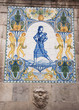 Mosaik, Frau am Brunnen, Barcelona, Spanien