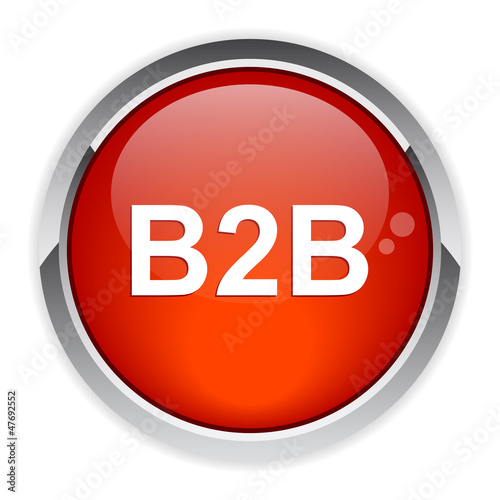 Vector: bouton internet B2B icon red bouton internet B2B icon red