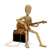 Dummy plays electric guitar