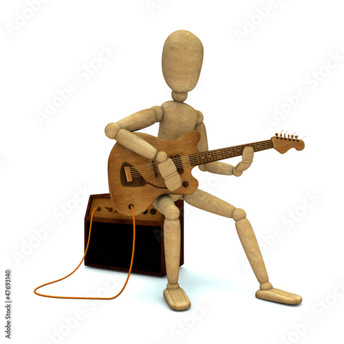 Illustration: Dummy plays electric guitar Dummy plays electric guitar