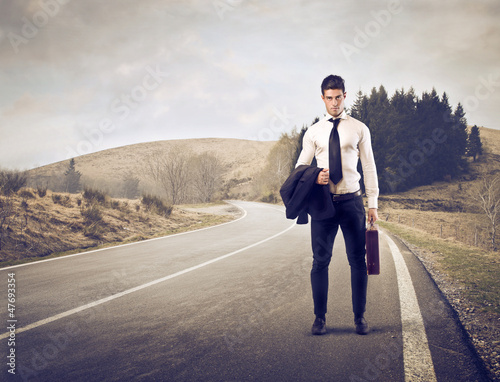 Photo: Businessman on the Road Businessman on the Road