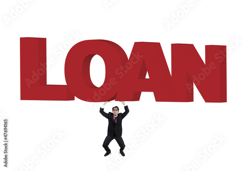 Photo: Businessman need loan asking for help Businessman need loan asking for help