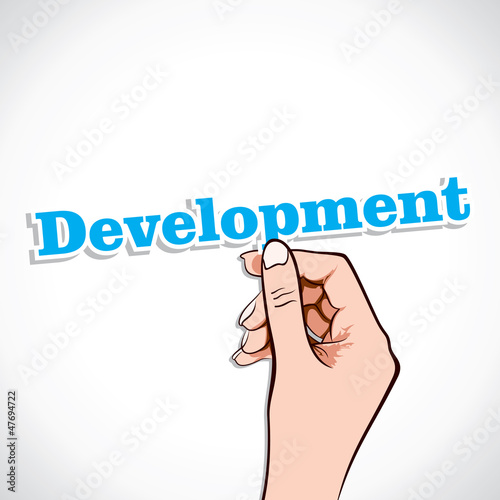 Vector: Developement word in hand stock vector Developement word in hand stock vector