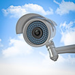 cctv and sky background