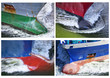 Bugwell, Collage von vier Schiffsbugs