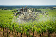 traitement chimique dans les vignes