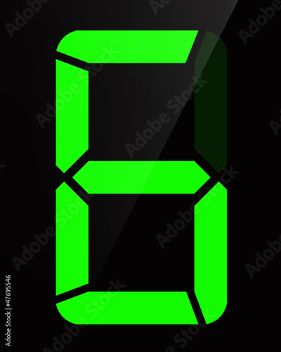 Illustration: Chiffre digital - Numéro 6 Chiffre digital - Numéro 6