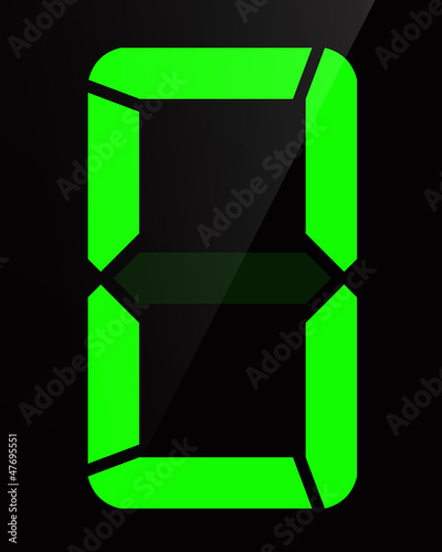 Illustration: Chiffre digital - Numéro 0 Chiffre digital - Numéro 0