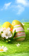 Photo: Colorful Easter Eggs and Flowers Colorful Easter Eggs and Flowers