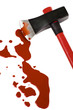 axe and  blood